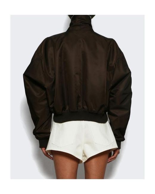 Givenchy Brown Zipped Shawl Collar Bomber Jacket