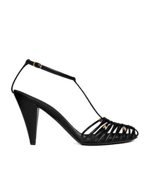 Céline Black Cage Heeled Sandal