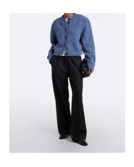 Rohe Black Virgin Wool Wide-Leg Pants