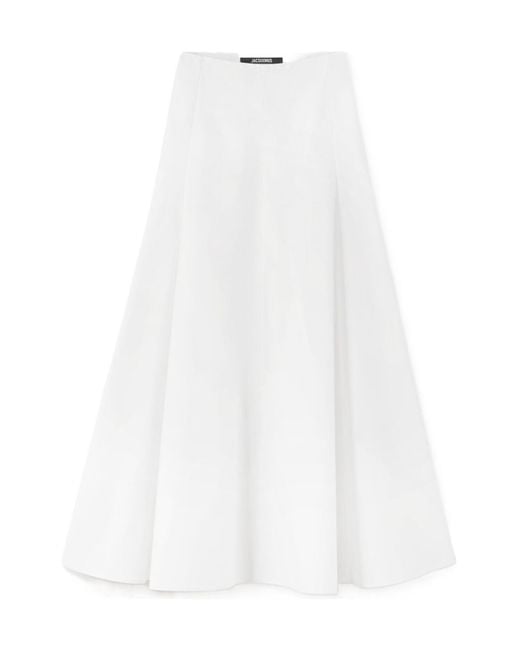 Jacquemus White La Jupe Triangle Flared Skirt
