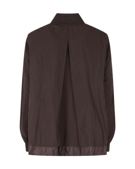 Semicouture Brown Long-Sleeve Zip-Up Jacket