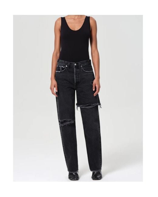 Agolde Black High-Waisted Jeans
