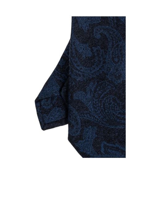 Etro Blue Pointed Tie for men