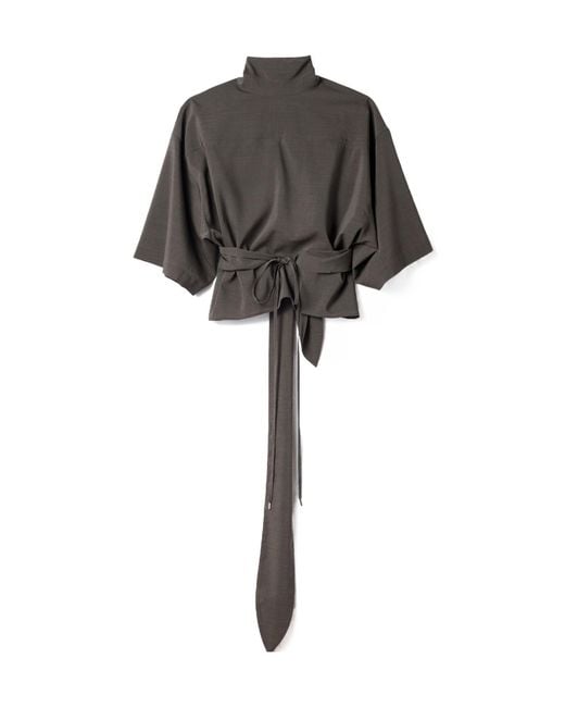 Jacquemus Black Tie-Front Top