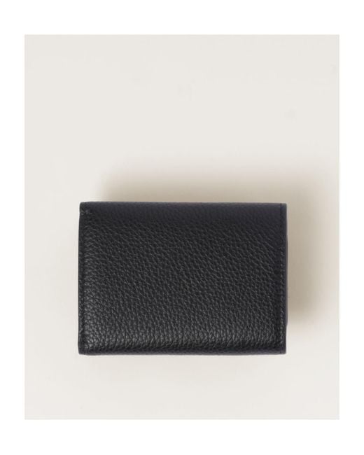 Miu Miu Black Small Leather Wallet