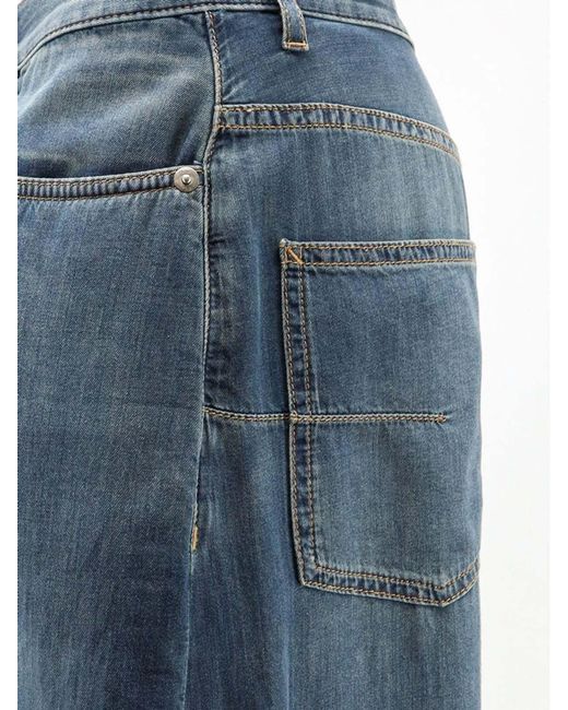Dior Blue High-Rise Wide-Leg Jeans