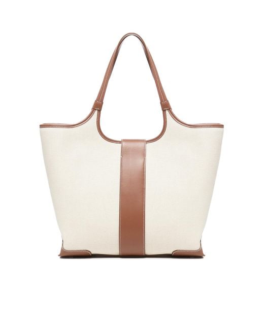 Roger Vivier White Buckle Detailed Shopping Bag
