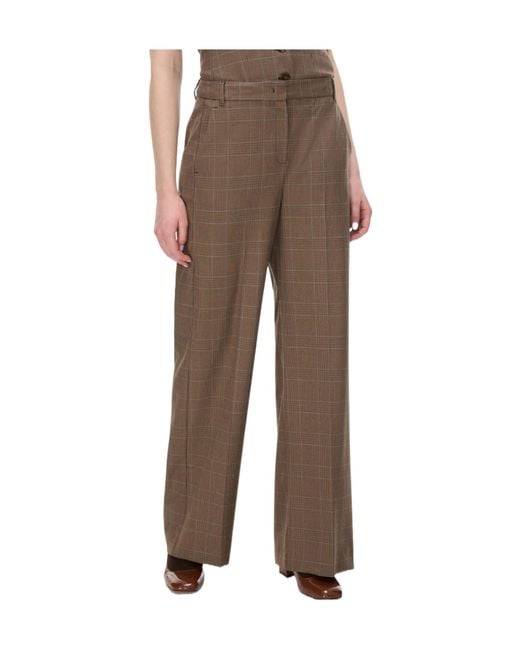 iBlues Brown Casual Pants With Belt Loops