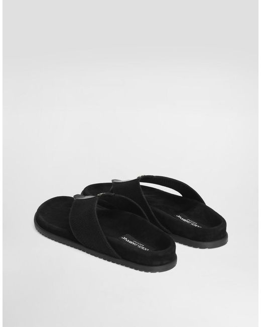 Dolce & Gabbana Multicolor Logo Plaque Flip-Flops for men