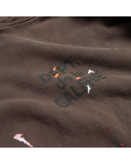GALLERY DEPT. Brown French Logo Painted Hoodie for men