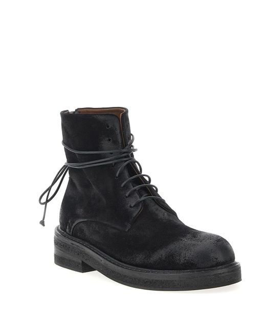 Marsèll Black Round Toe Ankle Boots for men