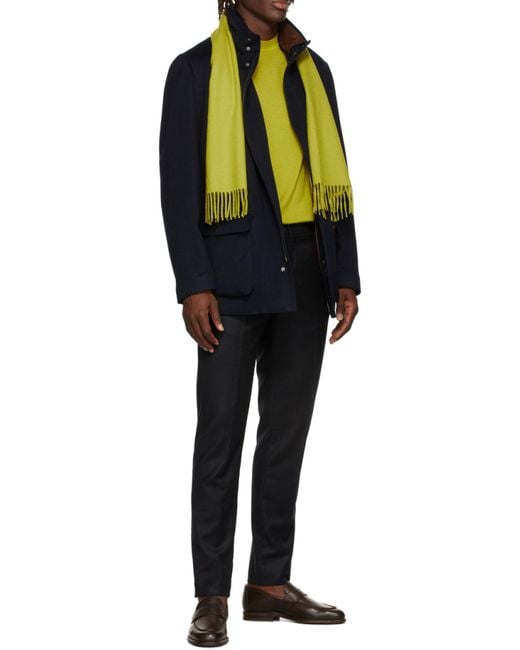 Loro Piana Black Logo Slim Casual Pants for men