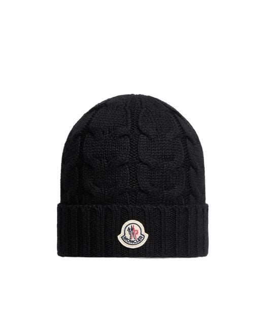 Moncler Black Wool Beanie