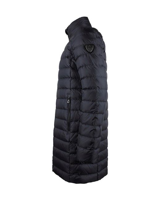 EA7 Blue Quilted Down Jacket for men