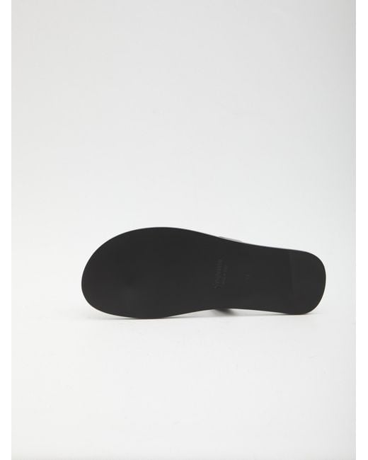 Saint Laurent Black Babylone Logo Plaque Slides for men