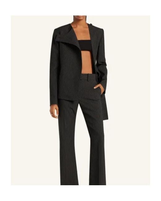 Courreges Black Courrèges Buckle Pinstripes Jacket