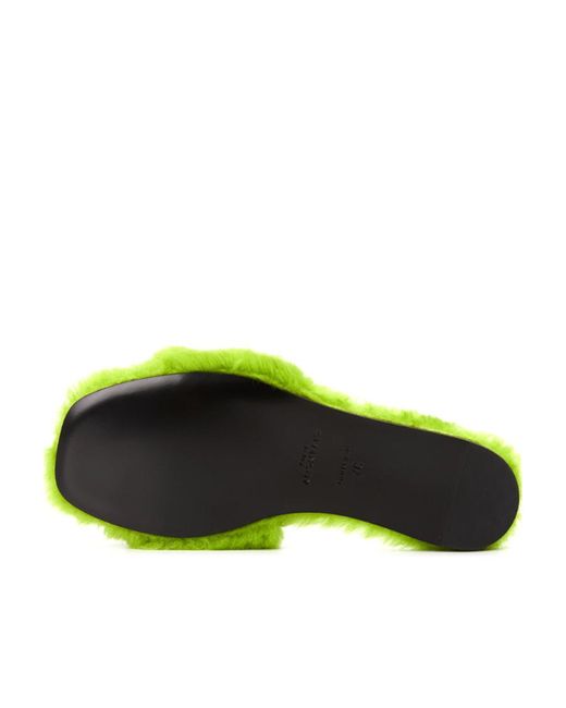 Givenchy Green Open-Toed Slippers