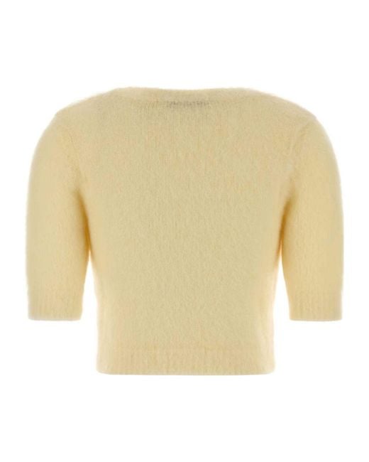 Alessandra Rich Natural Carded Knitted Jumper