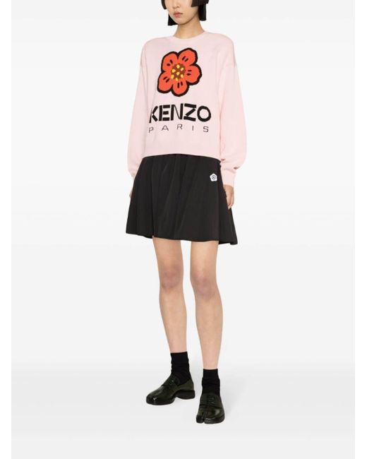 KENZO Pink Boke Flower Intarsia-Knit Jumper