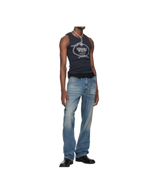VAQUERA Black Graphic Slim Tank Top for men