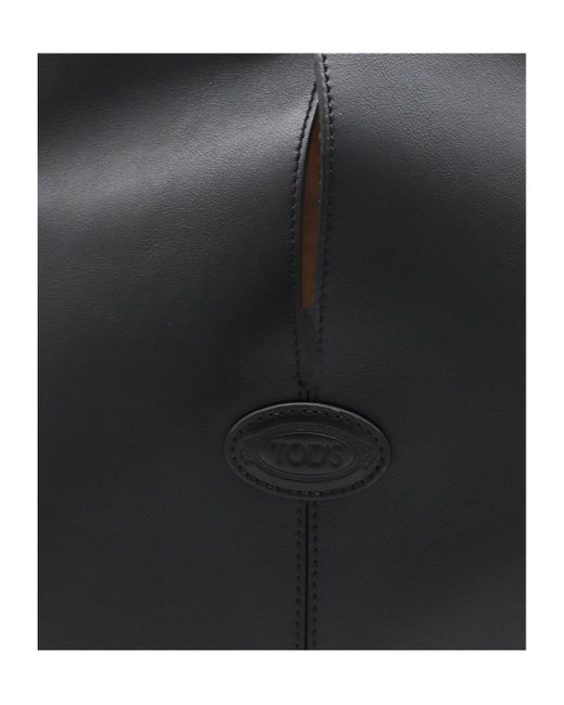 Tod's Black Slit-Detailed Top Handle Bag