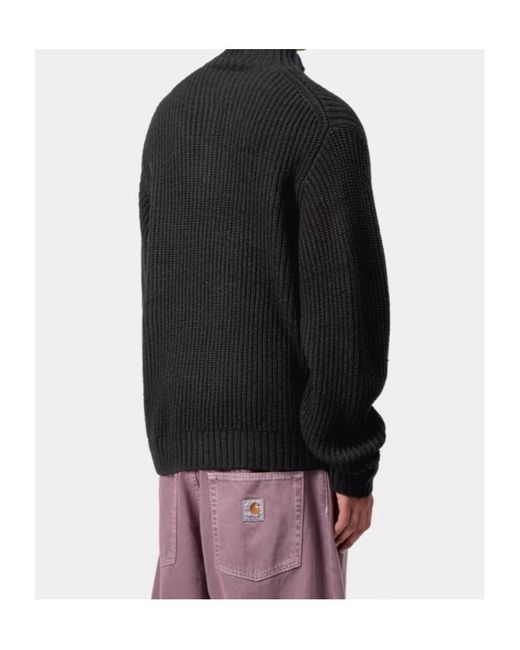 Carhartt Black Detroit Half-Zip Knitted Jumper for men