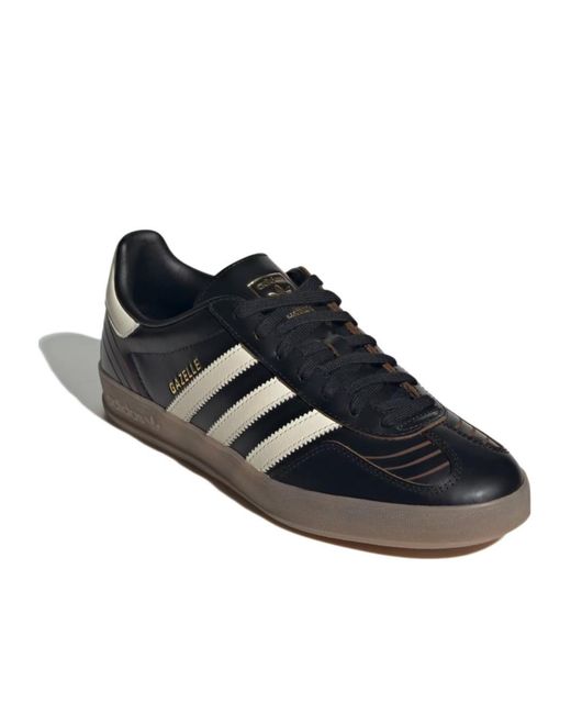 Adidas Originals Black Gazelle Indoor Low-Top Sneakers for men