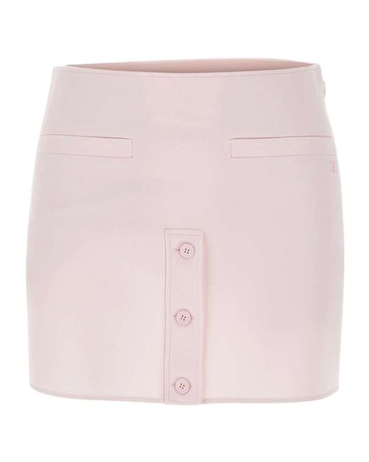 Courreges Pink Courrèges Logo-Detail Zipped Mini Skirt