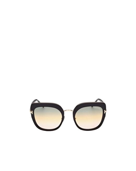 Tom Ford White Eyewear Cat-Eye Frame Sunglasses