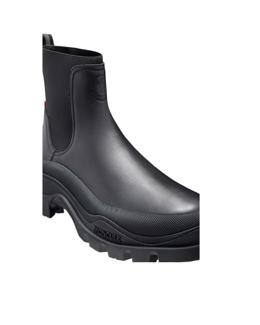 Moncler Black Larue Ankle Chelsea Boots for men