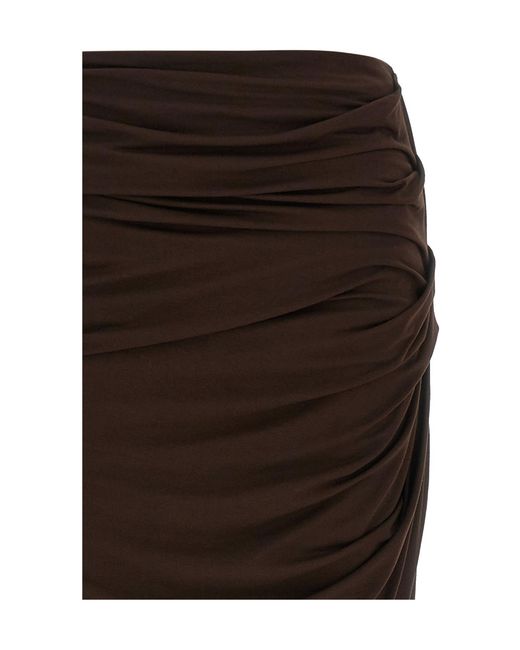 Entire studios Brown Drape Maxi Skirt