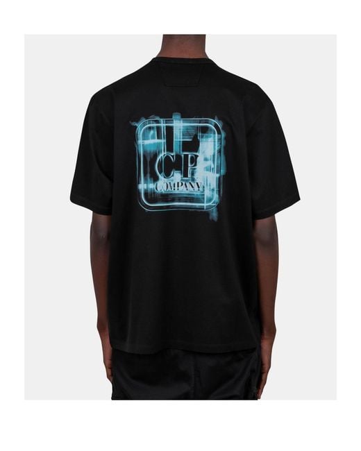 C P Company Black Short-Sleeved T-Shirt for men
