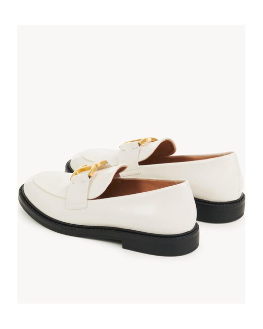 Chloé White Chloé Marcie Slip-On Loafers