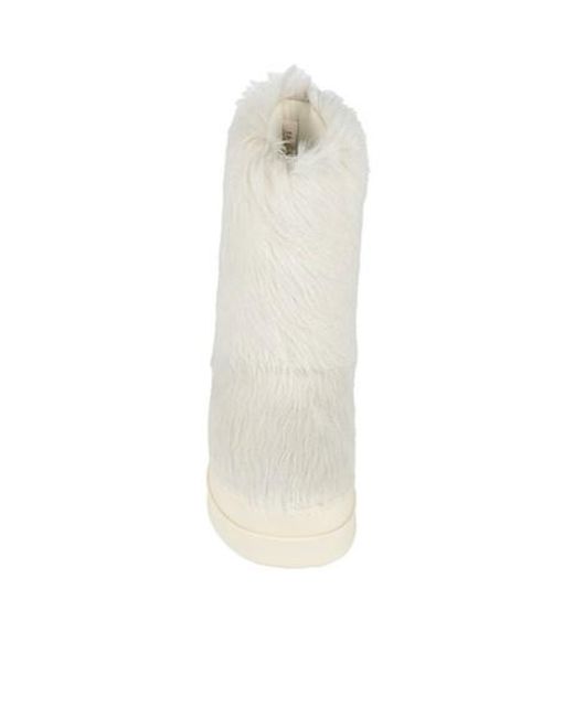 Rick Owens Natural Fleecelined Boots