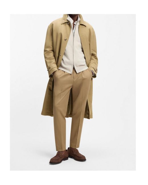 Boss Natural Water-Repwllent Buttoned Coat for men