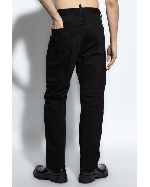 DSquared² Black Tapered Leg Jeans for men