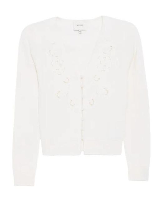 Reformation White Lowen Cardigan