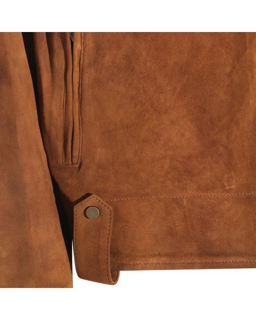 Salvatore Santoro Brown Zip Detailed Leather Jacket