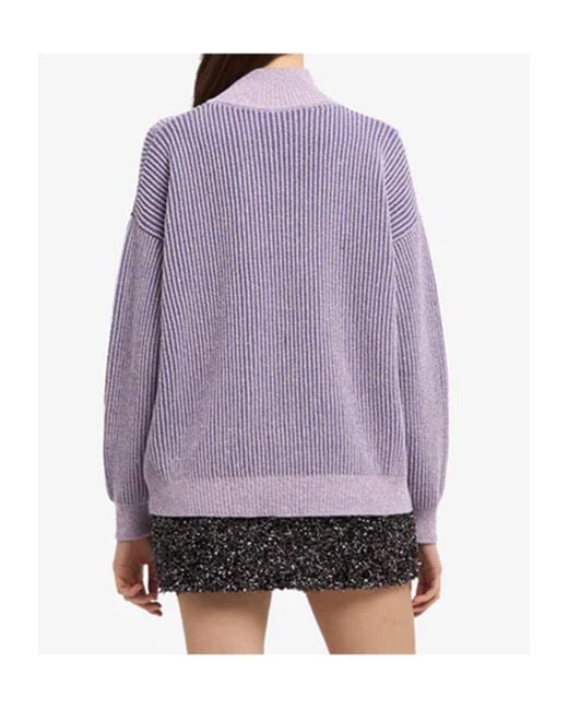 Gcds Purple Half-Zip Jumper