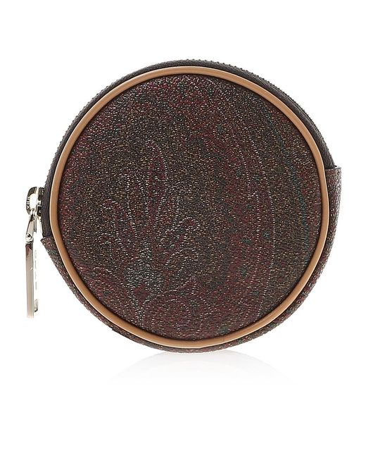 Etro Gray Zippered Clutch