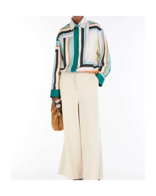 Weekend by Maxmara Green Formia Multicolored Shirt