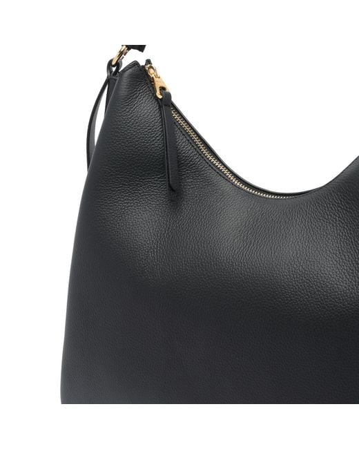 Coccinelle Black Boheme Zip-Up Medium Tote Bag