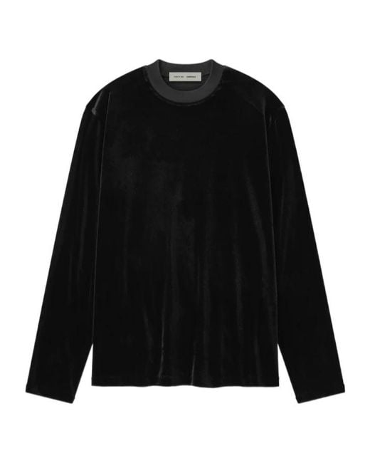 Fear Of God Black Velour Classic Long Sleeve Tee