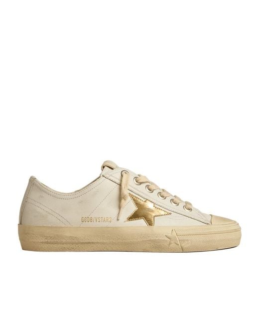 Golden Goose Deluxe Brand Natural V-Star 2 Lace-Up Sneakers