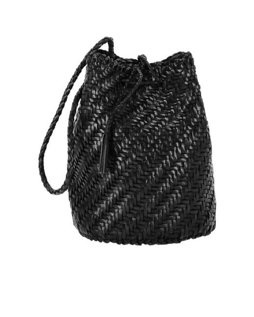 Dragon Diffusion Black Pompom Double Jump Bucket Bag