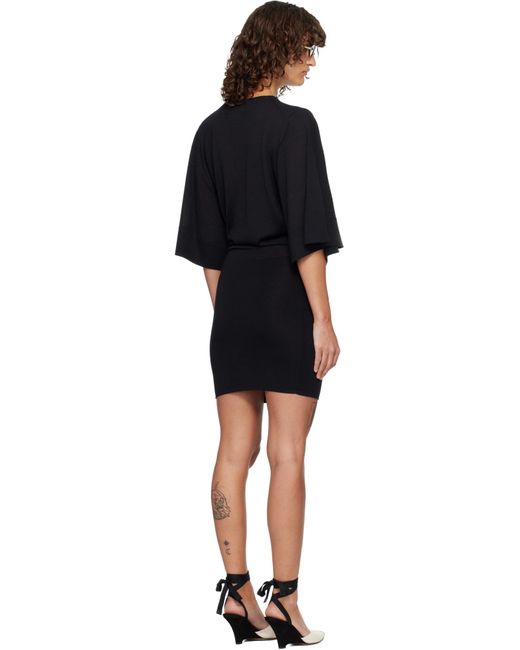 Jacquemus Black Short-Sleeve Mini Dress