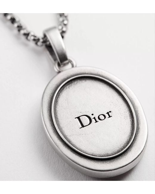 Dior Metallic Cameo Bee Necklace for men