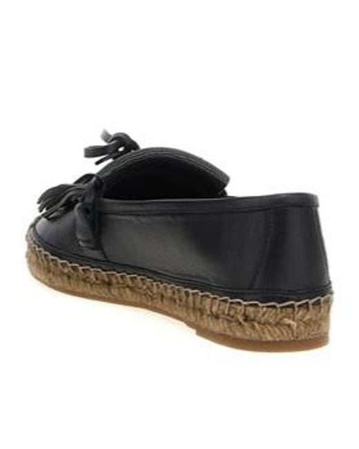 Brunello Cucinelli Black Ramile Fringed Espadrilles