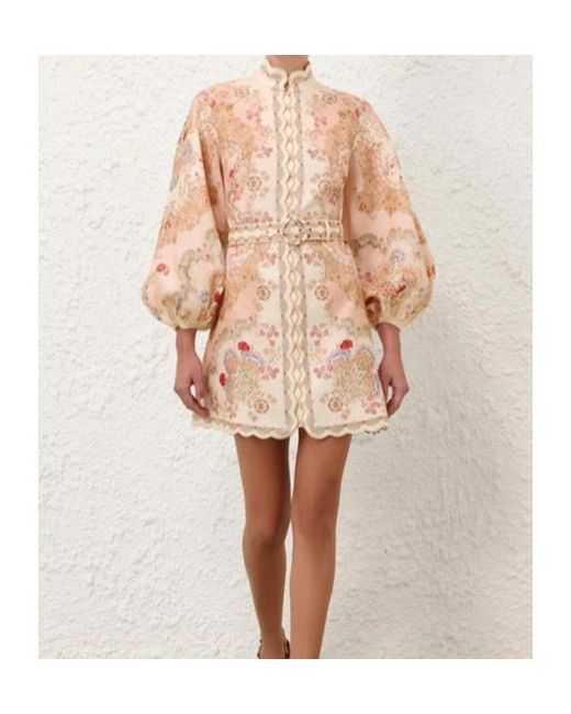 Zimmermann Natural Mini Dress