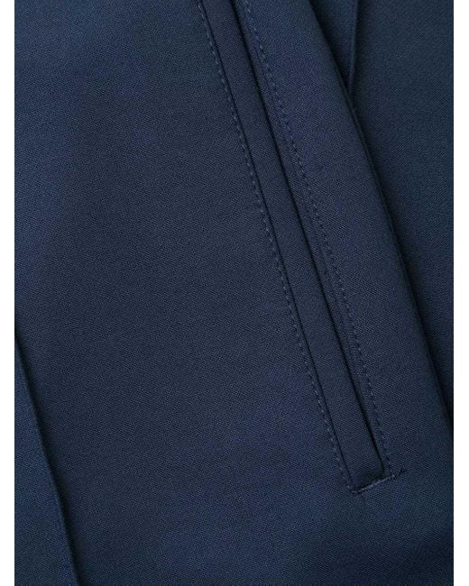 KENZO Blue Piped-Trim Drawstring Waist Trousers for men